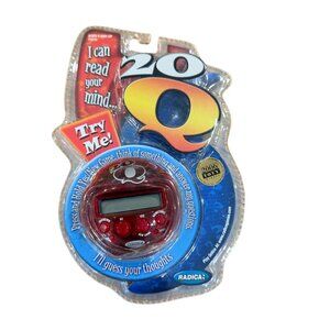 20Q Electronic Game NEW VTG Trivia Radica Red Twenty Questions 74012 Deadstock